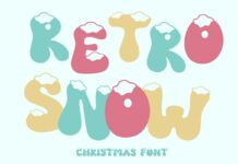 Retro Snow Font Poster 1