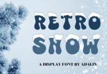 Retro Snow Font Poster 1