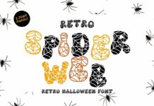 Retro Spider Web Font Poster 1