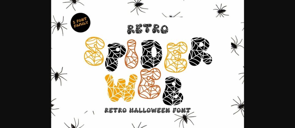 Retro Spider Web Font Poster 1