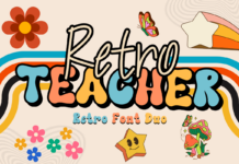 Retro Teacher Font Poster 1