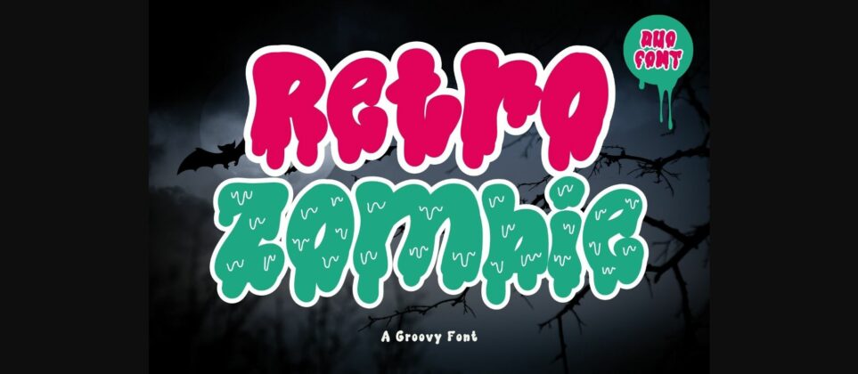 Retro Zombie Font Poster 3
