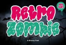 Retro Zombie Font Poster 1