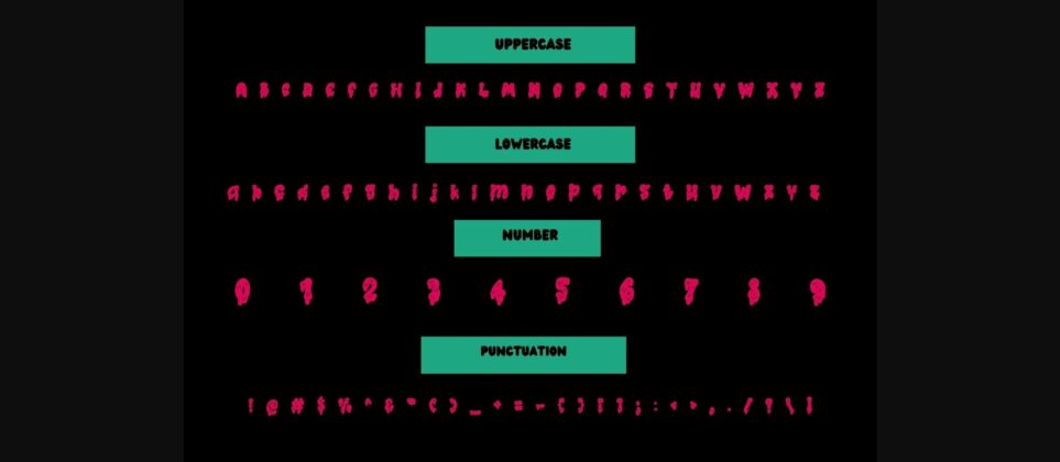 Retro Zombie Font Poster 9