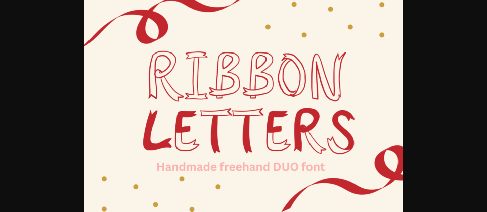 Ribbon Letters Font Poster 3