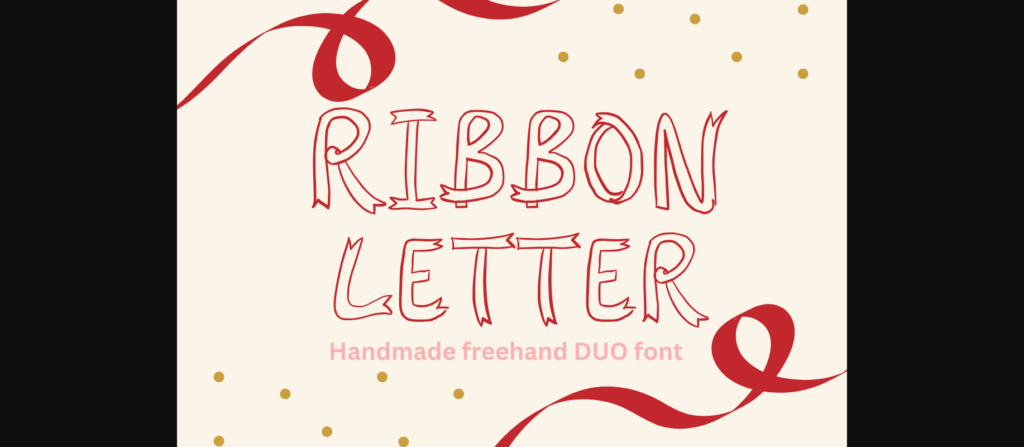 Ribbon Letters Font Poster 8