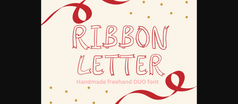 Ribbon Letters Font Poster 8