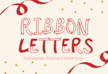 Ribbon Letters Font Poster 1