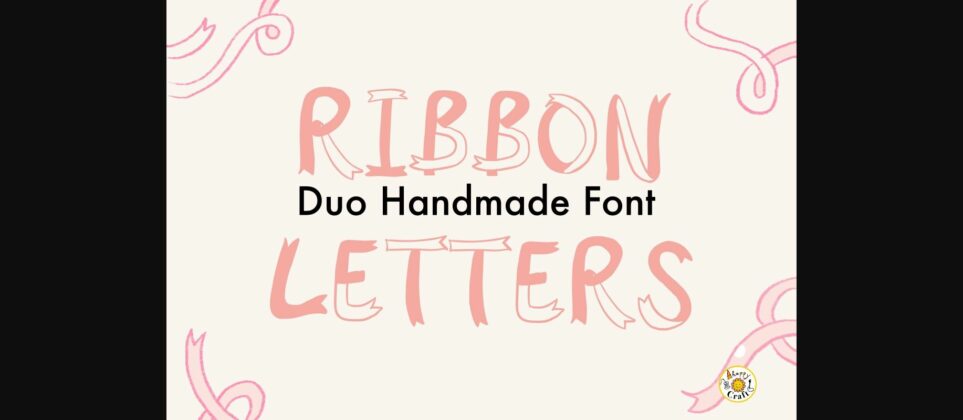 Ribbon Letters Font Poster 4