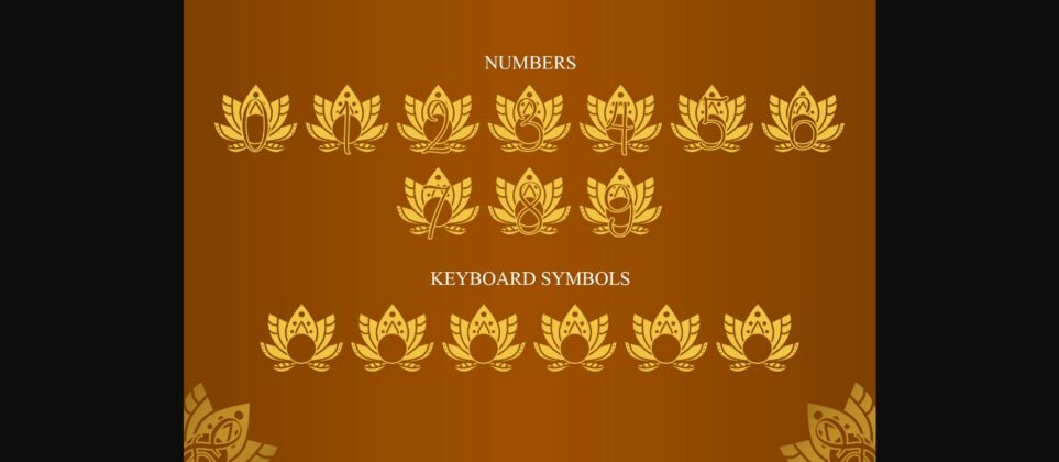 Rise Lotus Mandala Monogram Font Poster 7
