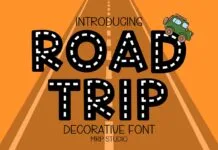 Road Trip Font Road Trip Font Poster 1