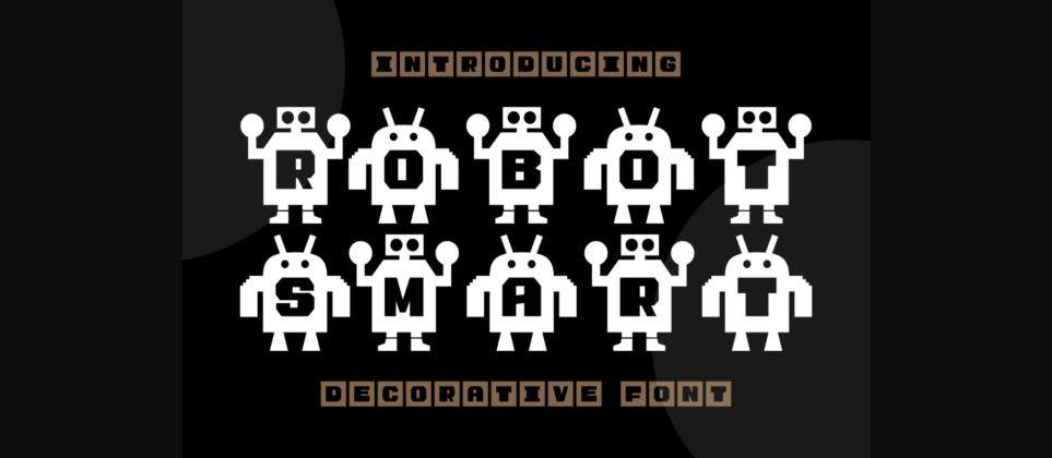 Robot Smart Font Poster 3