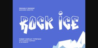 Rock Ice Font Poster 1