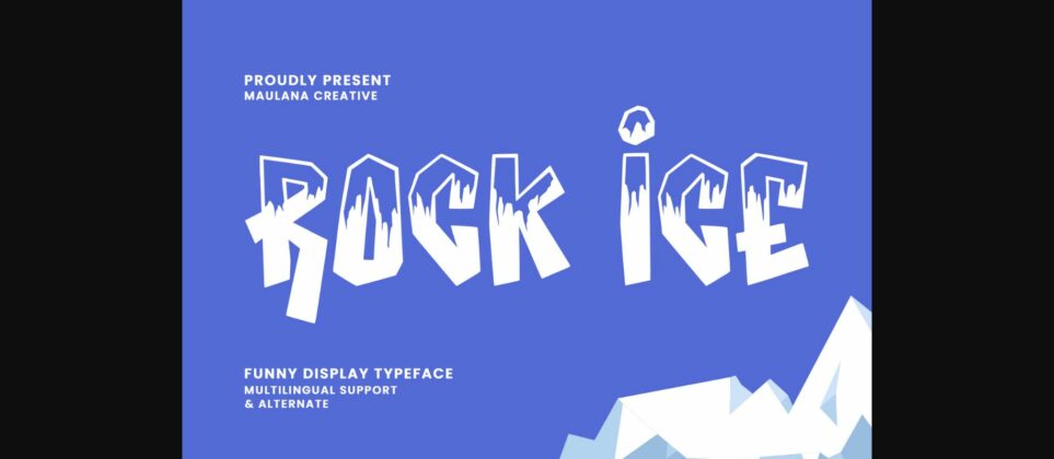 Rock Ice Font Poster 1