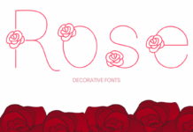 Rose Font Poster 1