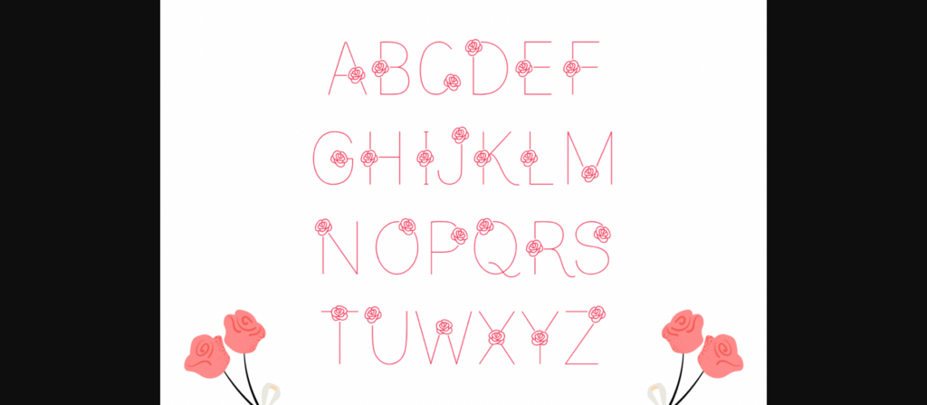 Rose Font Poster 4