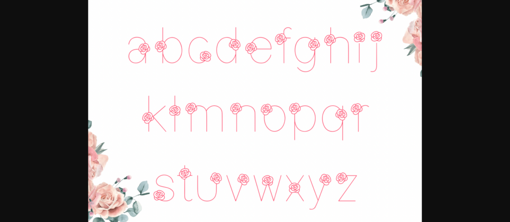 Rose Font Poster 5