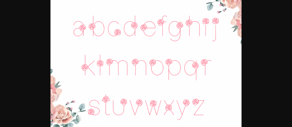 Rose Font Poster 5