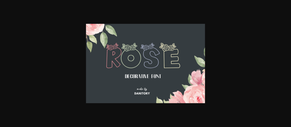 Rose Font Poster 3