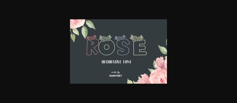 Rose Font Poster 1