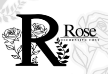 Rose Font Poster 1