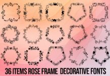 Rose Frame Font Poster 1