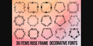 Rose Frame Font Poster 1