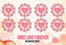 Rose Love Forever Font Poster 1