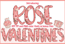 Rose Valentines Font Poster 1