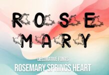 Rosemary Springs Heart Font Poster 1