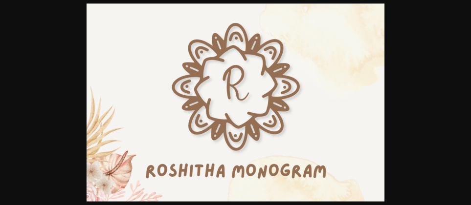 Rositha Monogram Font Poster 3