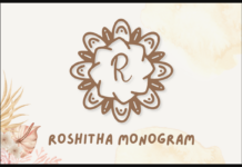 Rositha Monogram Font Poster 1