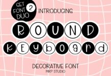 Round Keyboard Font Poster 1