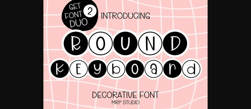 Round Keyboard Font Poster 1