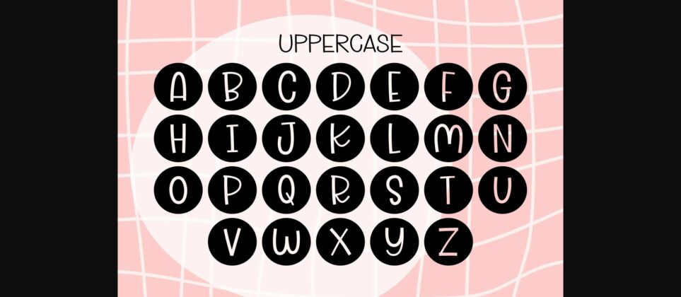 Round Keyboard Font Poster 6