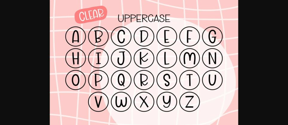 Round Keyboard Font Poster 9