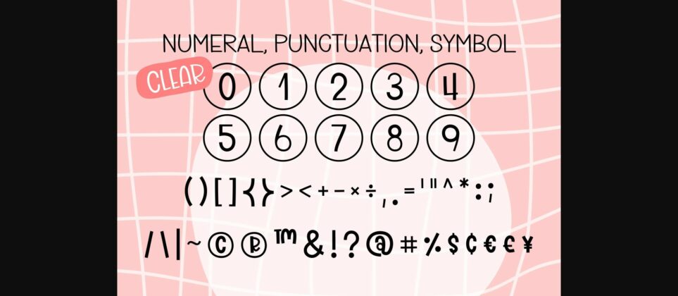 Round Keyboard Font Poster 11