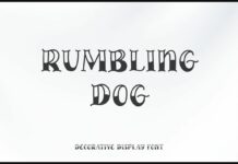 Rumbling Dog Font Poster 1