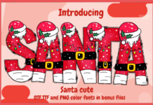 Santa Cute Font Poster 1