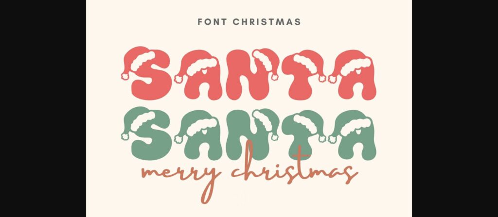 Santa Santa Font Poster 1