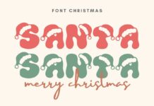 Santa Santa Font Poster 1