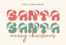 Santa Santa Font Poster 1