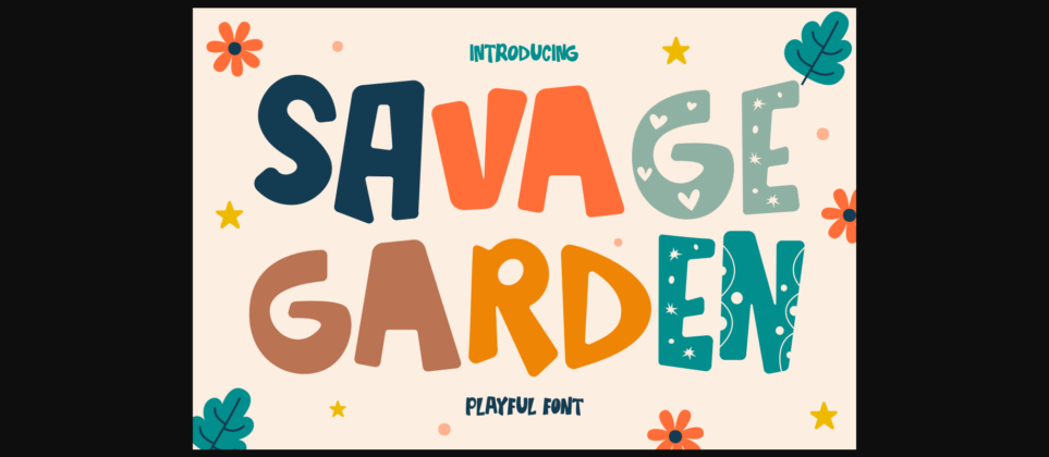 Savage Garden Font Poster 3