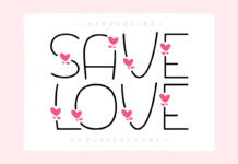 Save Love Font Save Love Font Poster 1