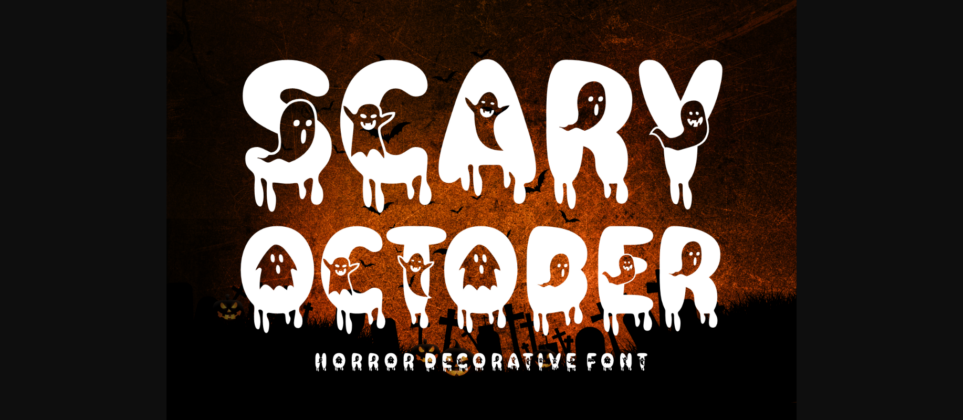 Scary October Font Poster 3