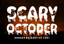 Scary October Font Poster 1