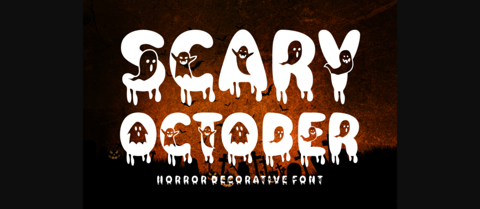 Scary October Font Poster 1