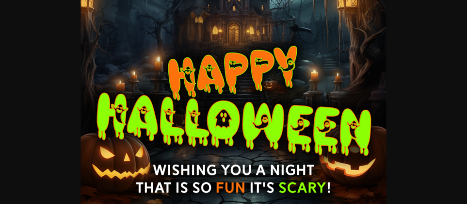 Scary October Font Poster 4