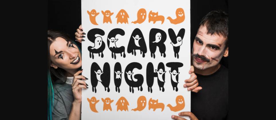 Scary October Font Poster 8