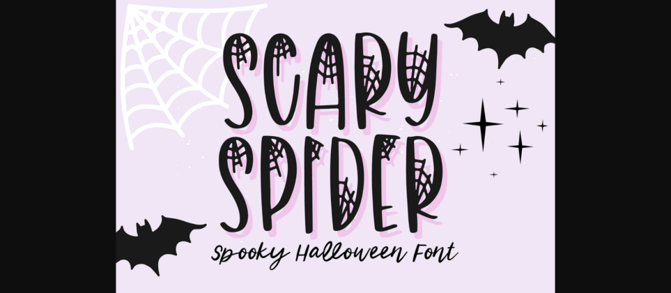 Scary Spider Font Poster 3
